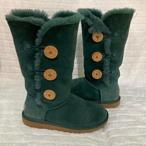 🍁UGG Bailed triple Button tall Atlantic Grn Bts